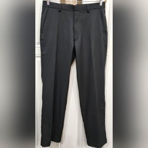 Oobe charcoal grey flat front trousers dress pants men's size 32x30